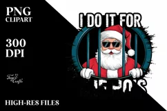 Santa I Do it For the Ho's Clipart |Tshirt Design Product Image 7