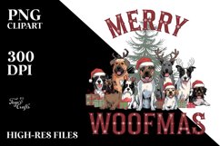 Merry Woofmas Clipart |Tshirt Design Product Image 2