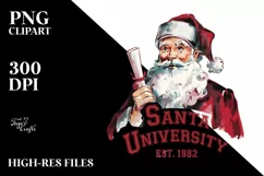 Santa University PNG Clipart |Tshirt Design Product Image 8