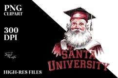 Santa University PNG Clipart |Tshirt Design Product Image 6