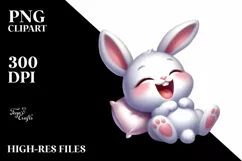 Easter Bunny Egg Flower, Clipart |T-shirt, Mug PNG Product Image 7