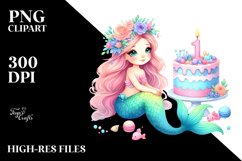 Mermaid Cake , Clipart |T-shirt, Mug, Tumbler Product Image 8