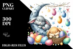 Easter Bunny Clipart |T-shirt, Mug PNG Product Image 7