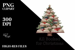 All Booked for Christmas PNG Clipart Product Image 2
