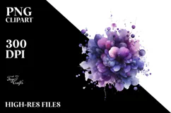 Abstract Violet Made of Material, PNG Product Image 2
