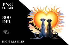 Great Dane with Heart in Watercolor PNG Product Image 2