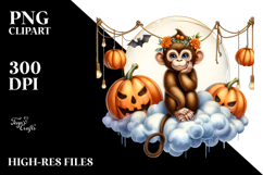 Monkey in Halloween Costume PNG Product Image 2