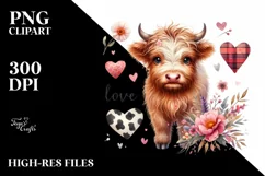 Cute Highland Cow Spring Love Flowers |T-shirt, Mug, Tumbler Product Image 8