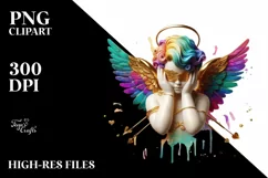 Cupid Angel Of Love Gesture Watercolor Florals Clipart Product Image 8