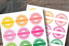 Split Frames Printable Spring Round Labels 12 pcs per paper