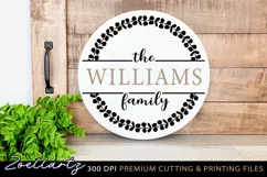 Family Monogram SVG Home Sign SVG Farmhouse Wreath SVG Product Image 1