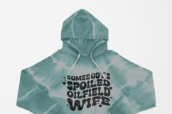 Spoiled Oilfield Wife | Retro Wavey Text| Oilfield Life SVG Product Image 2