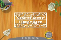 Spoiler Alert, I Don't Care Papercut Product Image 1