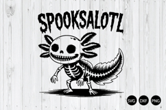 Spooksalotl SVG, Cute Axolotl SVG, Halloween SVG Product Image 1