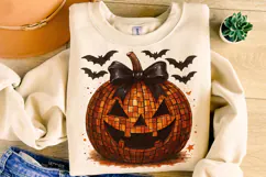 Halloween Coquette Pumpkin PNG, Pumpkin Spooky Bow PNG, Fall Product Image 4