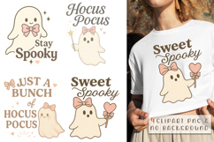 Halloween Coquette Ghost Clipart PNG | Sweet Spooky Product Image 1