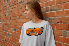 Spooky | Graffiti Halloween Lettering Pumpkin &amp; Skull Vector Product Image 2