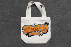 Spooky | Graffiti Halloween Lettering Pumpkin &amp; Skull Vector Product Image 3