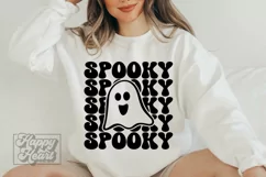 Spooky SVG - Ghost Retro Halloween PNG - Spooky Vibes SVG Product Image 2
