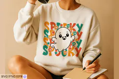 Retro Halloween Spooky SVG PNG T-shirt Design Product Image 4