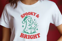 Spooky And Bright SVG, Creepmas PNG, Cute Ghost Christmas Product Image 2