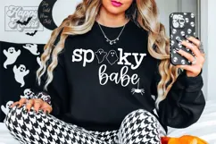 Spooky Babe SVG - Funny Retro Halloween PNG - Ghost PNG Product Image 1