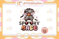 Spooky Babe svg / Halloween Messy Bun svg Product Image 1