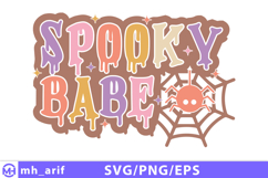 Spooky Babe Halloween SVG PNG T-shirt Design Product Image 1
