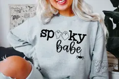 Spooky Babe SVG - Funny Retro Halloween PNG - Ghost PNG Product Image 3