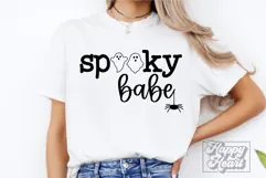Spooky Babe SVG - Funny Retro Halloween PNG - Ghost PNG Product Image 2