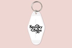 Spooky Babe halloween motel keychain cutting files SVG DXF PNG EPS