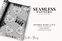 Seamless Spooky Babe Lace Pattern | Halloween PNG Product Image 2