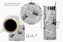 Seamless Spooky Babe Lace Pattern | Halloween PNG Product Image 3