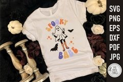 Spooky Babe SVG cut files you can use for funny Retro Halloween shirts, mugs, tumblers, phone cases, stickers, decals and more.