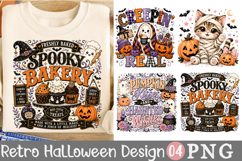 Spooky Bakery Sublimation Design, Retro Halloween PNG Product Image 1
