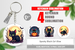 Keychain Halloween Cat Glow Product Image 1