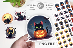 Halloween Cat Glow Sticker Product Image 1