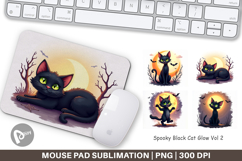 Mouse Pad Halloween Cat Glow Product Image 1