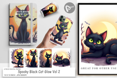 Digital Paper Halloween Cat Glow Product Image 1