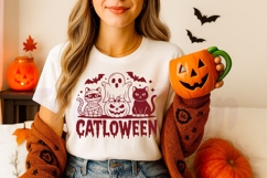 Spooky Black Cat Social Club SVG PNG, Vintage Halloween SVG Product Image 7