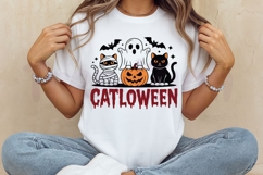 Spooky Black Cat Social Club SVG PNG, Vintage Halloween SVG Product Image 8