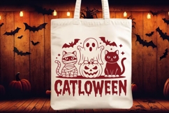 Spooky Black Cat Social Club SVG PNG, Vintage Halloween SVG Product Image 2