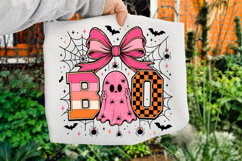 Spooky Boo Ghost Png, Neon Pink Halloween Sublimation Product Image 2