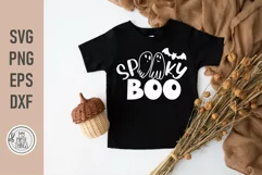 Spooky Boo svg cut file You can use for your kids Halloween shirts, baby onsie, bodysuits, bibs, decals, posters, signs, stickers, mugs, decorations and more