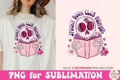 Spooky Book Club Member PNG, Book Lover Sublimation Product Image 1