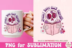 Spooky Book Club Member PNG, Book Lover Sublimation Product Image 2