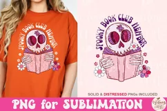 Spooky Book Club Member PNG, Book Lover Sublimation Product Image 3