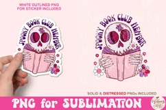Spooky Book Club Member PNG, Book Lover Sublimation Product Image 4