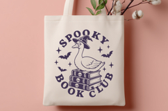 Spooky Book Club SVG PNG, Cute Witch Goose, Bookworm Design Product Image 2