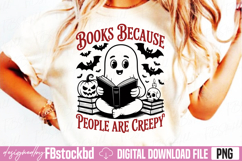 Spooky Bookish Ghost PNG Product Image 2